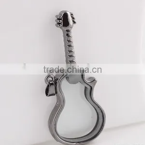 New Products Silver Jewelry Guitar Photo Locket& Floating Locket&costume Jewelry Locket thumbnail-3