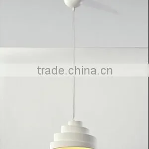 White Plaster Home Modern LED Pendant Light thumbnail-1