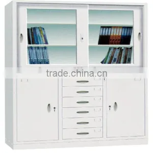 Modern Library Bookcase Wicker Metal Bookcase thumbnail-1