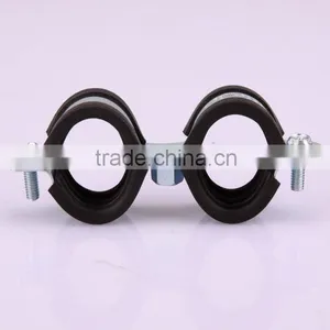 Double Loop Pipe Clamp With Rubber thumbnail-1