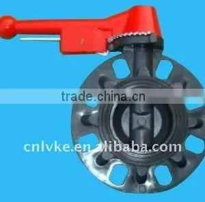 Plastic PVC Manual Butterfly Valve Handle Type thumbnail-1