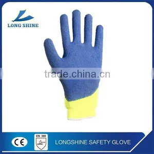 Best Selling Blue Latex Coated Safety Working Glove for Hand Protective thumbnail-1