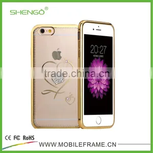 Shengo Luxury Diamond Metal Bumper With PC Case for IPhone 6 Plus thumbnail-5