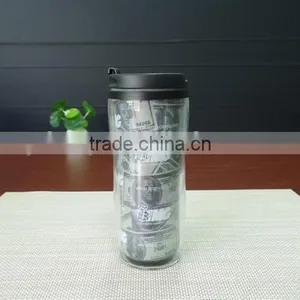 Custom Logo Double Wall Plastic Color Changing Magic Coffee pp Tumbler thumbnail-4