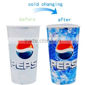 Single Wall Reusable 20 oz Cold Change Color Plastic Cup thumbnail-4
