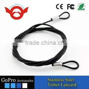 2016 Newest go Pro Accessories 24 Inch Stainless Steel Tether Lanyard for GoPro Hero Camera thumbnail-1