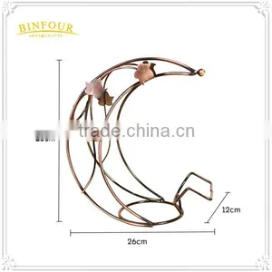 Metal Wine Rack Wire Technology Moon Curved Fashion Home Deco thumbnail-3
