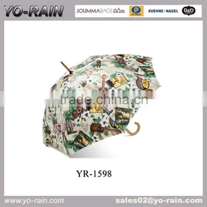 2015 Originality Printing Straight Beautiful Unisex Automatic Gift Umbrella thumbnail-1