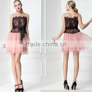 2015 Wholesale Fashionable Lace Very Cute Puffy Prom Dress Design thumbnail-1