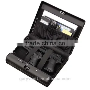 Wholesale- MS500 Micro Vault Biometric Fingerprint Portable Car Gun Mini Security Storage Steel Safe Box, Document File Safe thumbnail-4