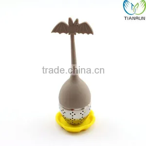New Design Reusable Tools Gift Grey Bat Shape Stainless Steel Tea Infuser thumbnail-1