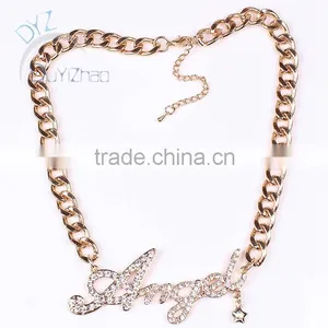 Wholesale Gold Chain Necklace ANGEL Design thumbnail-1