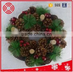 Pine Needle Artificial Christmas Wreath for Home Decor thumbnail-4