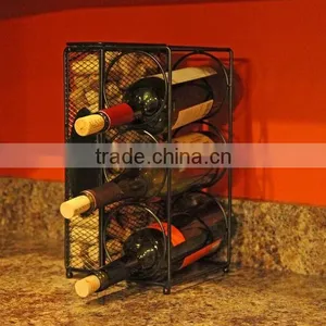 2 in 1 Classical Baking Finish Metal Wine Cork Holder Bottle Holder thumbnail-2