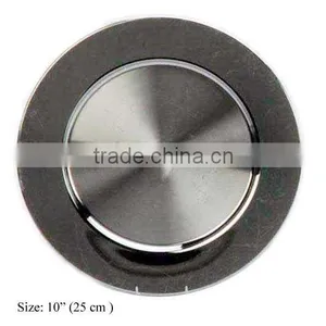 Black Charger Plate, Charger Tray, Wedding Charger Plate thumbnail-1