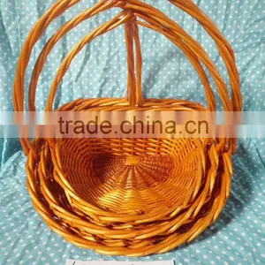 Wholesale Stylish Willow Gift Basket Fruit Basket thumbnail-1