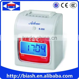 Electronic Punch Card Time Clock Attendance Machine thumbnail-5