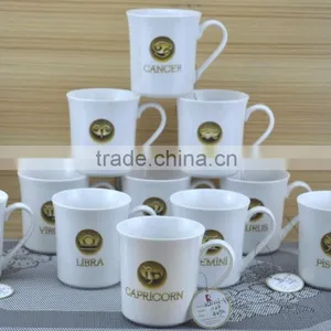 11OZ Coffee Design Square Shape Tea Cups, Shiny Surface Porcelain Mug, KL5031-366 thumbnail-6