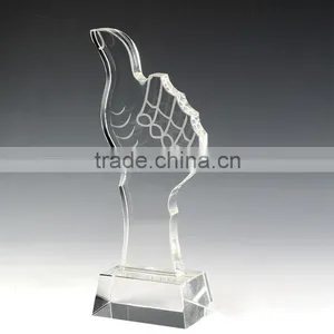 Thumb up in the Base Ultrawhite Glass Engraving Blank Trophy Crystal Cups thumbnail-1