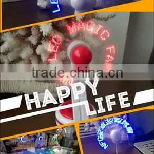 Several Models Mini Flashing Led Promotional Programme Message Fan Customized Words thumbnail-3