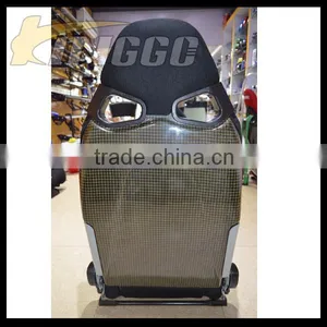 Black Carbon Fiber Universal Safty Seat For Racing Car thumbnail-1