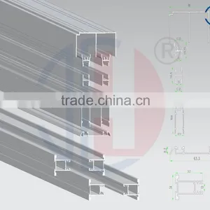 High Quality Anodized Aluminium Profile For Wardrobe Sliding Door thumbnail-1