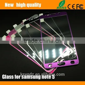 2.5D Titanium Alloy Color Tempered Glass Screen Protector Guard for Samsung Note 5 thumbnail-1