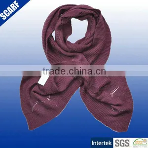 Unisex Plain Color Knit Acrylic Chunky Scarf thumbnail-1