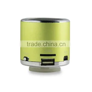 Outdoor MP3 Player for Digital Mini Round Radio Music Vibration Speaker Manufacturers With Metal Case thumbnail-1