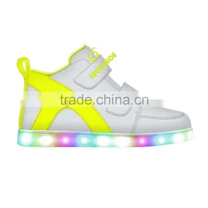 High Top Kid LED Sports Shoes Soft Sole Kid Sneakers Original Design Kid Shoes for Wholesale thumbnail-5