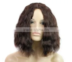 New Available Short Synthetic Curly Black Wigs Blonde Cospaly Heat Resistant Wig for African American Black Women thumbnail-1