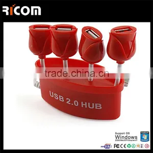 4 Port Usb Rose Design Hub thumbnail-5