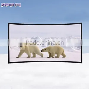 16:9 92" 3D Metallic Cinema Fixed Frame Hard Projector Screen thumbnail-1