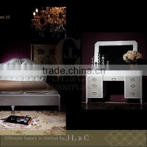 JM25-01 Rectangular Pure White Mirror for Luxury Bedroom Sets-JLC Luxury Home Furniture thumbnail-1