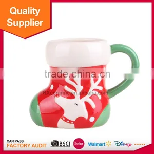 Hand-painted Shoes Shape Ceramic Christmas Gift Coffee Mugs thumbnail-1