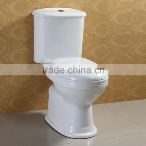 Ceramic Floor Standing White Glazed Modern Two Piece Toilet thumbnail-1