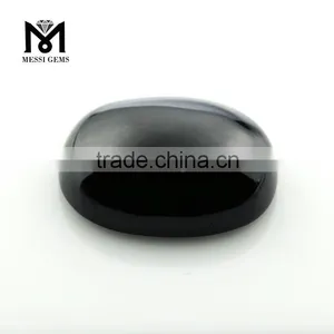 Smooth Stones Oval 12 x 16 mm Flat Back Black Spinel thumbnail-2