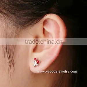 Cheap Wholesale Cherry Stud Earrings thumbnail-1