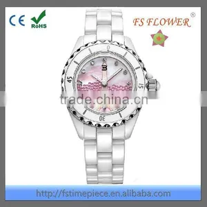 FS FLOWER - Ceramic Watch With Sapphire Crystal and MOP Dial 2015 HOT Selling thumbnail-1