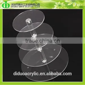 DDC-0271 Trade Assurance 4-Tier Clear Acrylic Wedding Cake Stand thumbnail-1