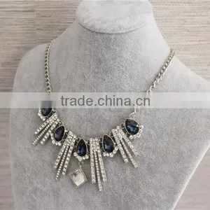 Wholesale White Gold Plated Women Necklace Water Drop Crystal Necklace thumbnail-5