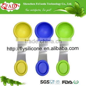 Flexible Silicone Baby Spoon With Stainless Steel Handle thumbnail-1