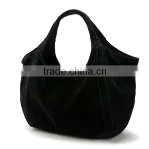 Black Fleece Tote Bag Big Polyester Shopping Bag thumbnail-2