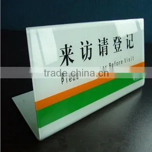 Simple Design Acrylic Sign Holder for Hotel/restaurant thumbnail-1