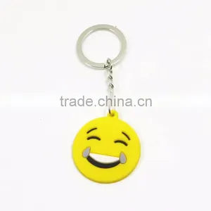 Yiwu Manre Wholesale Rubber/ Silicone 2d Key Ring Custom Funny Face 2d Keychain thumbnail-2