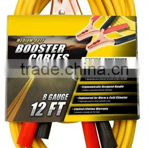 Yellow 12' 200-Amp 8-Gauge Booster Cable Clamp thumbnail-1
