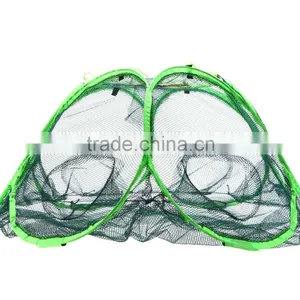 83 * 83cm 6 Holes Large Automatic Foldable Fishing Net Trap Shrimp Cage thumbnail-6