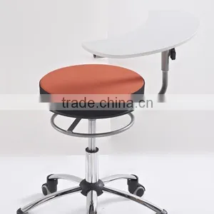 New Black&Red Fabric Swiveling Drawing Chair With Mini Writing Table thumbnail-3