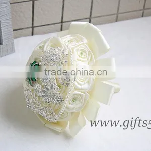 2016 Latest Handmade Silk Flower Wedding Bouquets thumbnail-3