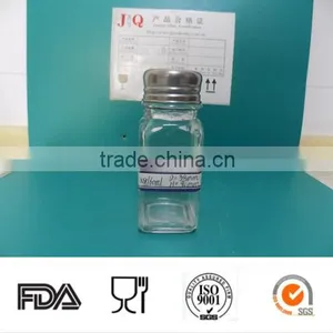 60ml Salt/pepper Shaker Glass Bottles Square Shape thumbnail-2